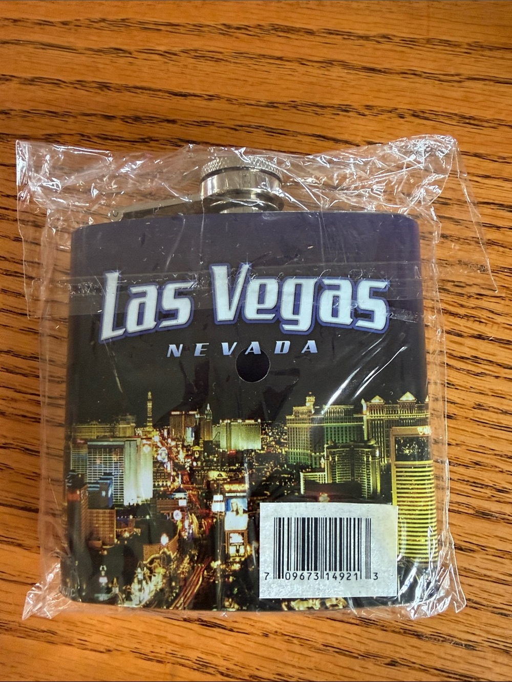 New Las Vegas Nevada Stainless Steel Hip Flask - Black Skyline Design